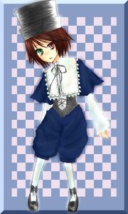 Rating: Safe Score: 0 Tags: 1girl argyle argyle_background argyle_legwear brown_hair checkered checkered_background checkered_floor chess_piece full_body green_eyes hat heterochromia image long_sleeves pantyhose perspective red_eyes short_hair solo souseiseki standing tile_floor tiles top_hat white_legwear User: admin