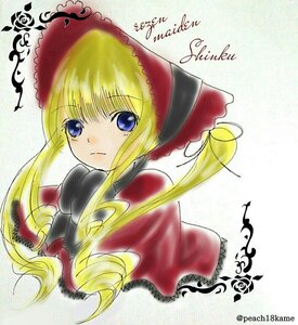 Rating: Safe Score: 0 Tags: 1girl bangs blonde_hair blue_eyes bonnet bow bowtie image long_hair looking_at_viewer shinku sidelocks simple_background solo twintails upper_body User: admin