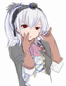 Rating: Safe Score: 0 Tags: 1girl flower image long_sleeves looking_at_viewer red_eyes rose simple_background solo suigintou tongue tongue_out upper_body white_background User: admin