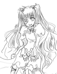 Rating: Safe Score: 0 Tags: 1girl auto_tagged dress frills greyscale hair_ornament image juliet_sleeves kirakishou long_hair long_sleeves looking_at_viewer monochrome open_mouth puffy_sleeves simple_background smile solo tears torn_clothes two_side_up very_long_hair User: admin