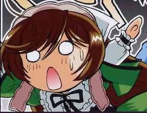 Rating: Safe Score: 0 Tags: 1girl apron blue_eyes brown_hair dress head_scarf image maid maid_headdress open_mouth solo suiseiseki User: admin