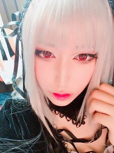 Rating: Safe Score: 0 Tags: 1girl bangs black_choker choker face long_hair looking_at_viewer portrait red_eyes ribbon solo suigintou traditional_media white_hair User: admin
