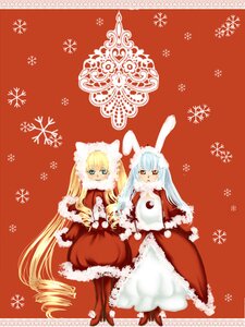 Rating: Safe Score: 0 Tags: 2girls animal_ears blonde_hair blue_eyes image long_hair multiple_girls pair pantyhose red_eyes shinku suigintou User: admin