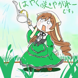Rating: Safe Score: 0 Tags: 1girl :d apron auto_tagged blush_stickers brown_hair dress drill_hair grass green_dress head_scarf holding image long_hair long_sleeves o_o open_mouth solo suiseiseki watering_can User: admin