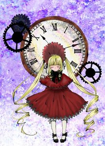 Rating: Safe Score: 0 Tags: 1girl blonde_hair bonnet bow closed_eyes dress drill_hair flower full_body image long_hair long_sleeves red_dress shinku solo twintails very_long_hair User: admin