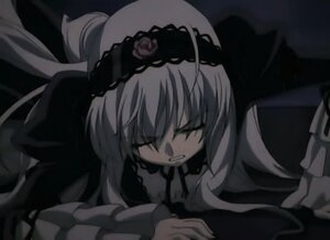 Rating: Safe Score: 0 Tags: 1girl closed_eyes dress image long_sleeves rose solo suigintou teeth User: admin