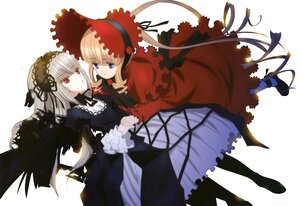 Rating: Safe Score: 0 Tags: 2girls black_wings blonde_hair blue_eyes dress frills hairband image long_hair long_sleeves looking_at_viewer multiple_girls pair red_dress red_eyes ribbon shinku silver_hair suigintou white_background wings User: admin