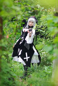 Rating: Safe Score: 0 Tags: 1girl black_dress closed_eyes dress flower full_body gothic_lolita grass hairband long_hair long_sleeves outdoors solo standing suigintou User: admin