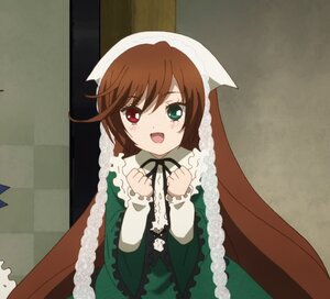 Rating: Safe Score: 0 Tags: 1girl :d argyle argyle_background brown_hair checkered checkered_background checkered_floor dress green_dress green_eyes heterochromia image long_hair long_sleeves looking_at_viewer open_mouth red_eyes smile solo suiseiseki tile_floor tiles User: admin