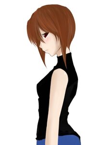 Rating: Safe Score: 0 Tags: 1girl bare_shoulders blush breasts brown_eyes brown_hair from_side image looking_at_viewer profile short_hair simple_background sleeveless sleeveless_shirt sleeveless_turtleneck solo souseiseki striped turtleneck white_background User: admin