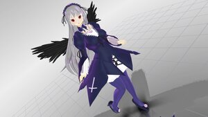 Rating: Safe Score: 0 Tags: 1girl black_wings dress flower frills full_body hairband high_heels image juliet_sleeves long_hair long_sleeves looking_at_viewer pantyhose red_eyes ribbon silver_hair solo suigintou wings User: admin