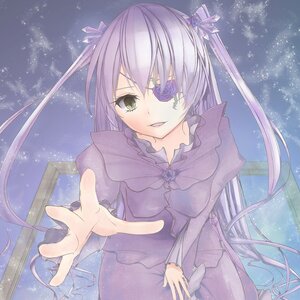 Rating: Safe Score: 0 Tags: 1girl barasuishou dress eyepatch image long_hair outstretched_hand purple_dress ribbon sky solo star_(sky) starry_sky two_side_up very_long_hair User: admin