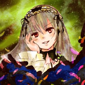 Rating: Safe Score: 0 Tags: 1girl dress frills hairband image long_hair long_sleeves looking_at_viewer red_eyes smile solo suigintou wings User: admin