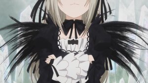 Rating: Safe Score: 0 Tags: 1girl black_dress black_ribbon black_wings closed_mouth dress head_out_of_frame image juliet_sleeves long_hair long_sleeves puffy_sleeves silver_hair solo suigintou upper_body wings User: admin