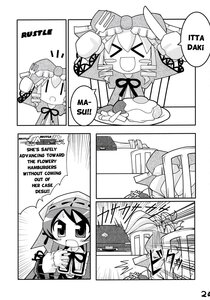 Rating: Safe Score: 0 Tags: 2girls :d >_< closed_eyes comic doujinshi doujinshi_#109 english_text food greyscale hat image monochrome multiple multiple_girls open_mouth smile User: admin