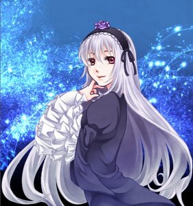 Rating: Safe Score: 0 Tags: 1girl bangs blue_background closed_mouth dress frilled_sleeves frills hairband image long_hair long_sleeves looking_at_viewer pink_eyes red_eyes silver_hair solo suigintou very_long_hair wide_sleeves wings User: admin