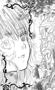 Rating: Safe Score: 0 Tags: 1girl eyelashes flower greyscale image kirakishou looking_at_viewer monochrome solo User: admin