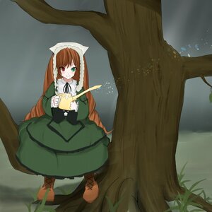 Rating: Safe Score: 0 Tags: 1girl boots brown_hair cross-laced_footwear dress green_dress green_eyes heterochromia holding image long_hair long_sleeves looking_at_viewer red_eyes sitting smile solo suiseiseki tree very_long_hair watering_can User: admin