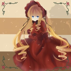 Rating: Safe Score: 0 Tags: 1girl blonde_hair blue_eyes blush bonnet bow dress drill_hair flower image long_hair long_sleeves looking_at_viewer petals pink_flower pink_rose red_dress red_flower red_rose rose rose_petals shinku solo twintails very_long_hair User: admin