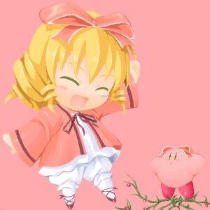 Rating: Safe Score: 0 Tags: 1girl :d ^_^ blonde_hair blush closed_eyes dress food fruit hina_ichigo hinaichigo image long_sleeves open_mouth pink_background ribbon short_hair simple_background smile solo User: admin