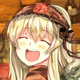 Rating: Safe Score: 0 Tags: 1girl :d bangs blonde_hair blush closed_eyes eyebrows_visible_through_hair hair_ornament hat image long_hair open_mouth smile solo suigintou User: admin