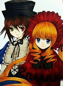 Rating: Safe Score: 0 Tags: 2girls blonde_hair blue_eyes dress drill_hair frills green_eyes hat heterochromia hinaichigo image long_hair long_sleeves looking_at_viewer multiple_girls pair red_eyes shinku smile souseiseki twin_drills User: admin