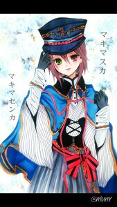 Rating: Safe Score: 0 Tags: 1girl black_gloves gloves green_eyes hat heterochromia image letterboxed long_sleeves looking_at_viewer m1umr red_eyes red_hair short_hair solo souseiseki striped taisho User: admin