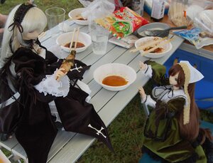 Rating: Safe Score: 0 Tags: brown_hair doll dress food frills long_hair long_sleeves multiple_dolls multiple_girls pastry photo plate ribbon suigintou suiseiseki table tagme very_long_hair User: admin