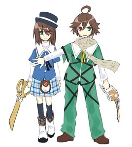 Rating: Safe Score: 0 Tags: 1boy 1girl ahoge blue_dress brown_hair dress full_body green_eyes hat heterochromia image long_sleeves pair pants red_eyes short_hair siblings sisters souseiseki suiseiseki top_hat twins umbrella User: admin