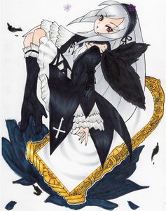 Rating: Safe Score: 0 Tags: 1girl black_wings cross dress feathers flower frilled_sleeves frills full_body hairband high_heels image long_hair long_sleeves looking_at_viewer red_eyes ribbon rose silver_hair solo suigintou wide_sleeves wings User: admin