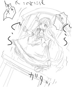 Rating: Safe Score: 0 Tags: 1girl auto_tagged dress emphasis_lines greyscale image long_hair monochrome motion_lines open_mouth rain sketch solo suiseiseki very_long_hair User: admin