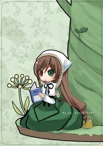 Rating: Safe Score: 0 Tags: 1girl brown_hair dress frills full_body green_dress green_eyes head_scarf heterochromia image long_hair long_sleeves looking_at_viewer red_eyes sitting solo suiseiseki very_long_hair watering_can User: admin