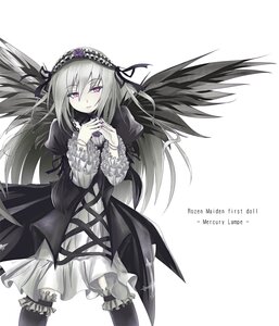 Rating: Safe Score: 0 Tags: 1girl black_dress black_wings dress frills hairband image lolita_fashion long_hair long_sleeves looking_at_viewer pink_eyes puffy_sleeves ribbon silver_hair solo suigintou white_background wings User: admin