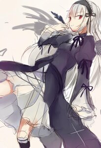 Rating: Safe Score: 0 Tags: 1girl bangs black_dress black_ribbon closed_mouth dress feathers frills hairband image juliet_sleeves long_hair long_sleeves puffy_sleeves red_eyes ribbon solo suigintou very_long_hair wings User: admin