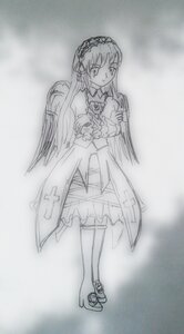 Rating: Safe Score: 0 Tags: 1girl dress frills full_body greyscale hairband image long_hair looking_at_viewer monochrome sketch solo standing suigintou thighhighs weapon wings User: admin