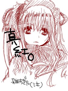 Rating: Safe Score: 0 Tags: 1girl blush image long_hair looking_at_viewer monochrome shinku simple_background sketch solo upper_body white_background User: admin