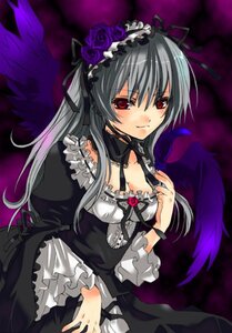 Rating: Safe Score: 0 Tags: 1girl artist_request bird black_dress black_wings breasts choker cleavage dress feathered_wings feathers flower frills gothic_lolita grey_hair hair_flower hair_ornament hairband image lolita_fashion long_hair long_sleeves looking_at_viewer maid_headdress medium_breasts purple_flower red_eyes ribbon rose rozen_maiden silver_hair smile solo standing suigintou wings User: admin
