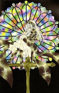 Rating: Safe Score: 0 Tags: 1girl boots dress flower frills hairband image long_hair long_sleeves ribbon silver_hair sitting solo suigintou very_long_hair wings User: admin