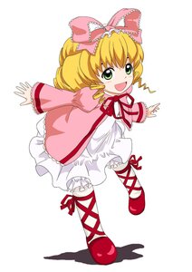 Rating: Safe Score: 0 Tags: 1girl :d blonde_hair bloomers bow cross-laced_footwear dress drill_hair frills full_body green_eyes hair_bow hina_ichigo hinaichigo image long_sleeves open_mouth pink_bow ribbon shoes short_hair smile solo white_background white_bloomers User: admin