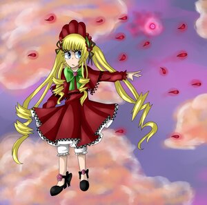 Rating: Safe Score: 0 Tags: 1girl blonde_hair bloomers blue_eyes bonnet bow bowtie cloud dress drill_hair flower image long_hair long_sleeves moon petals red_dress rose_petals shinku shoes sky solo twin_drills twintails underwear very_long_hair User: admin