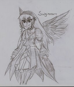 Rating: Safe Score: 0 Tags: 1girl dress feathered_wings frills graphite_(medium) greyscale hairband image long_hair long_sleeves looking_at_viewer monochrome sketch smile solo suigintou traditional_media wings User: admin