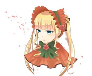 Rating: Safe Score: 0 Tags: 1girl bangs blonde_hair blue_eyes bonnet bow bowtie flower image long_hair petals red_flower red_rose rose shinku sidelocks simple_background solo striped twintails white_background User: admin