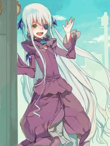 Rating: Safe Score: 0 Tags: 1girl :d barasuishou cloud cloudy_sky crystal day dress eyepatch fakepucco frills green_eyes hair_ornament image long_hair long_sleeves looking_at_viewer open_mouth puffy_sleeves purple_dress rozen_maiden silver_hair sky smile solo standing very_long_hair waving white_hair wide_sleeves yellow_eyes User: admin