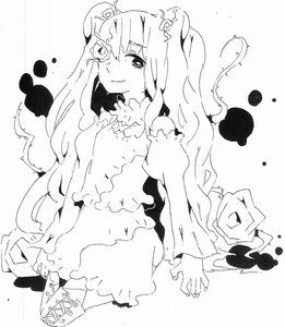 Rating: Safe Score: 0 Tags: 1girl auto_tagged blush closed_mouth crescent greyscale hata_no_kokoro image kirakishou long_hair long_sleeves looking_at_viewer mask mask_on_head monochrome skirt smile solo very_long_hair User: admin