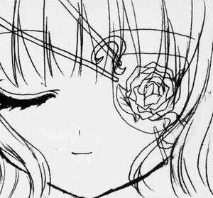 Rating: Safe Score: 0 Tags: 1girl barasuishou blush close-up closed_eyes flower image monochrome rose simple_background solo white_background User: admin