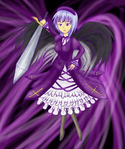 Rating: Safe Score: 0 Tags: 1girl breasts dress frills full_body image long_hair long_sleeves pantyhose puffy_sleeves purple_dress purple_eyes solo suigintou very_long_hair User: admin