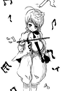 Rating: Safe Score: 0 Tags: 1girl ahoge drill_hair eighth_note greyscale hair_ornament image kanaria monochrome musical_note smile solo tomoe_mami User: admin