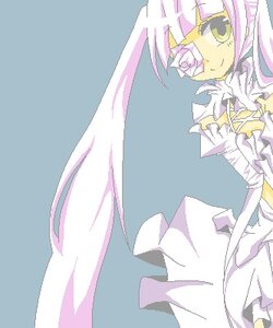 Rating: Safe Score: 0 Tags: 1girl dress eyepatch flower frills image kirakishou long_hair long_sleeves looking_at_viewer pink_hair rose simple_background smile solo white_dress yellow_eyes User: admin