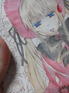 Rating: Safe Score: 0 Tags: 1girl blonde_hair blue_eyes bow flower frills image long_hair looking_at_viewer pink_flower pink_rose red_flower red_rose rose shinku solo suigintou traditional_media white_rose User: admin