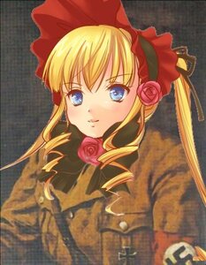 Rating: Safe Score: 0 Tags: 1girl blonde_hair blue_eyes blurry bonnet bow drill_hair flower image long_hair looking_at_viewer pink_flower pink_rose red_flower red_rose rose shinku solo twintails User: admin